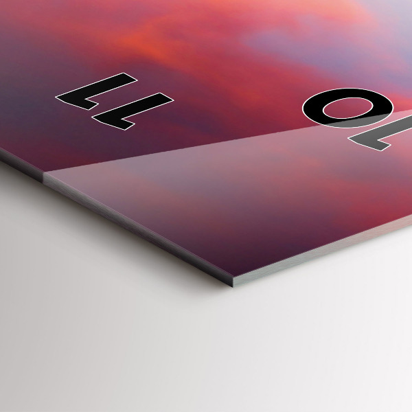 Vertikální skleněné hodiny Matterhornské jezero Stellisee