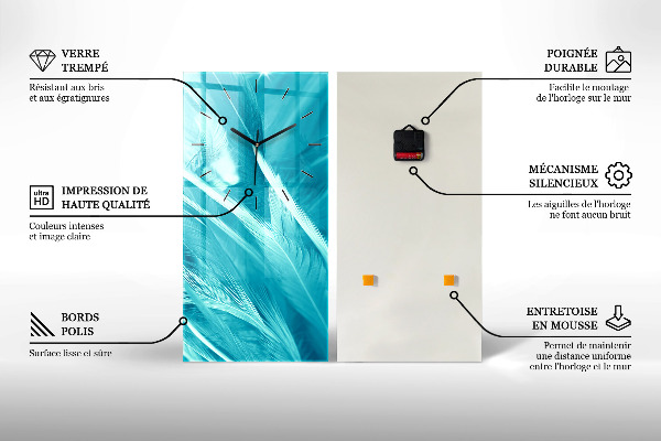 Vertikální skleněné hodiny Létající ostrov