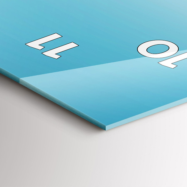 Vertikální skleněné hodiny Létající ostrov