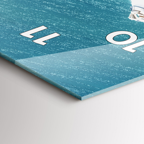 Vertikální skleněné hodiny Srdcový ostrov