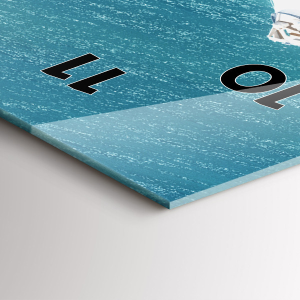 Vertikální skleněné hodiny Srdcový ostrov