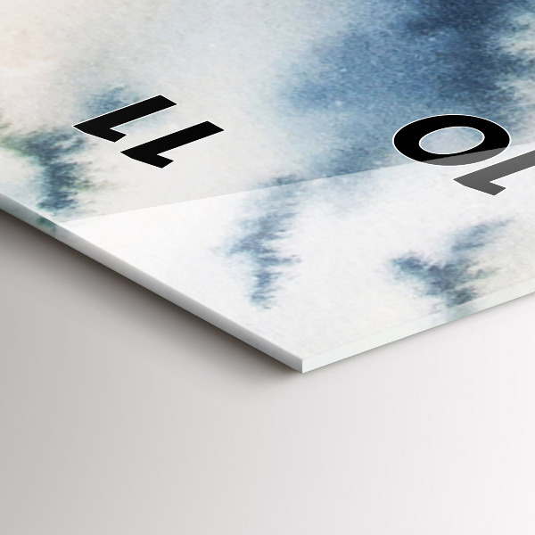 Vertikální skleněné hodiny Rybář na jezeře