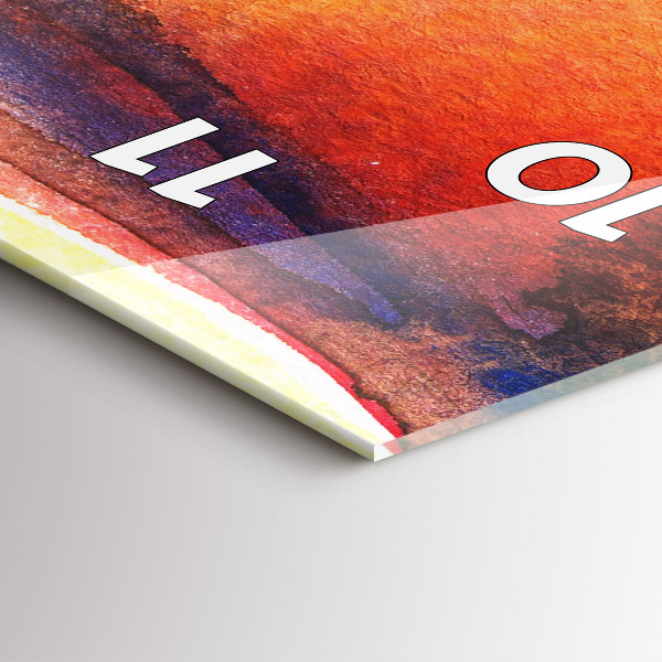 Vertikální skleněné hodiny Žena v klobouku