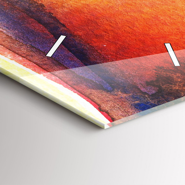 Vertikální skleněné hodiny Žena v klobouku