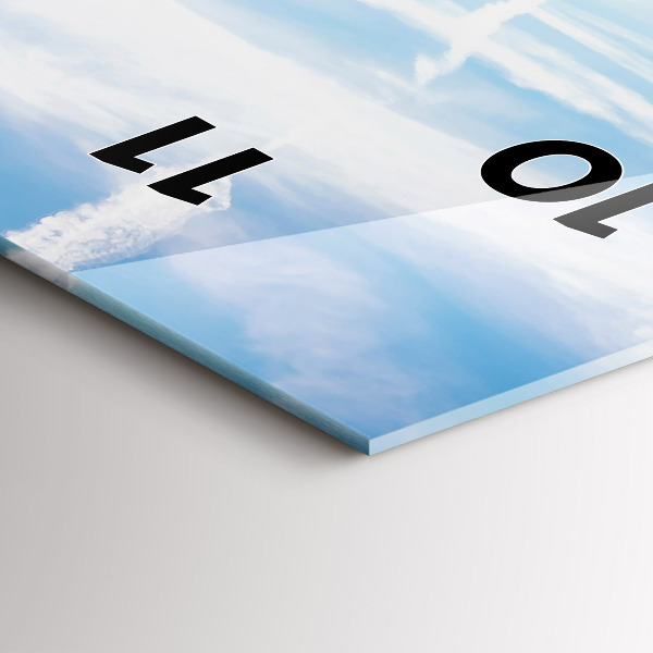 Vertikální nástěnné hodiny Levandulová louka