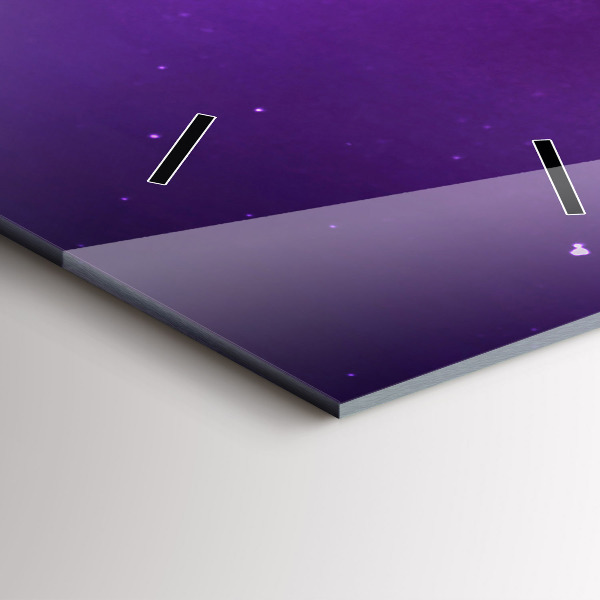 Vertikální nástěnné hodiny Polární záře