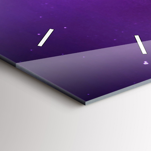 Vertikální nástěnné hodiny Polární záře