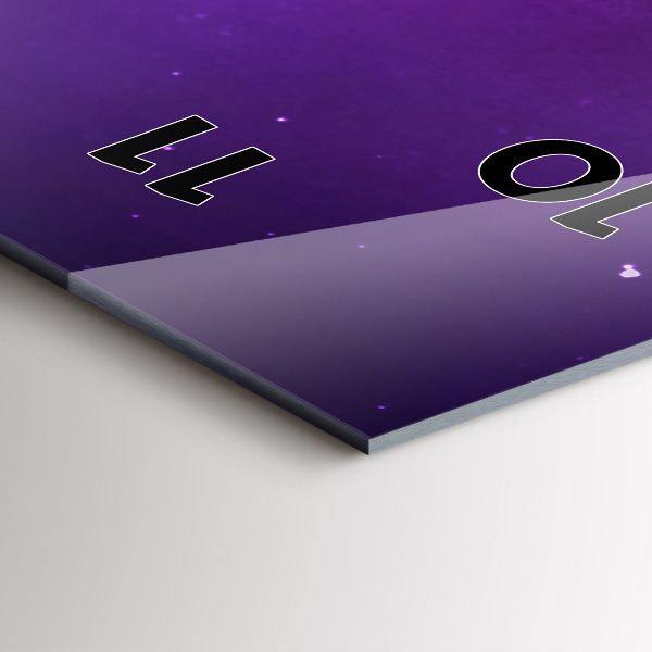 Vertikální nástěnné hodiny Polární záře