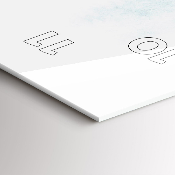 Vertikální nástěnné hodiny Zimní les