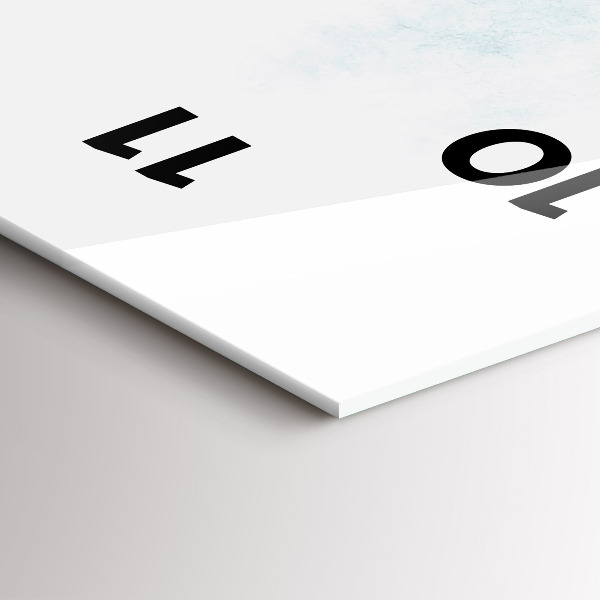 Vertikální nástěnné hodiny Zimní les