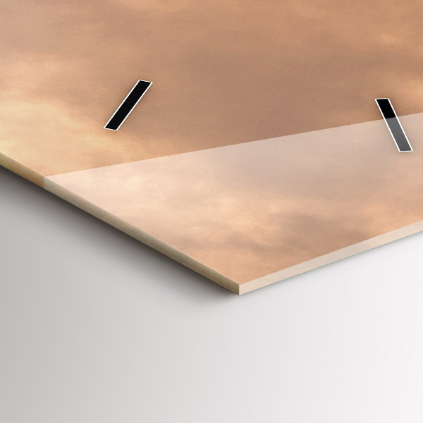 Vertikální skleněné hodiny Zvířata a západ slunce