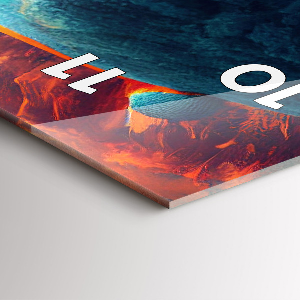 Vertikální skleněné hodiny Futuristický svět