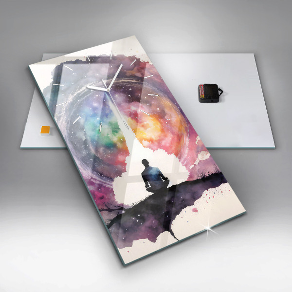 Vertikální nástěnné hodiny Životní styl meditace