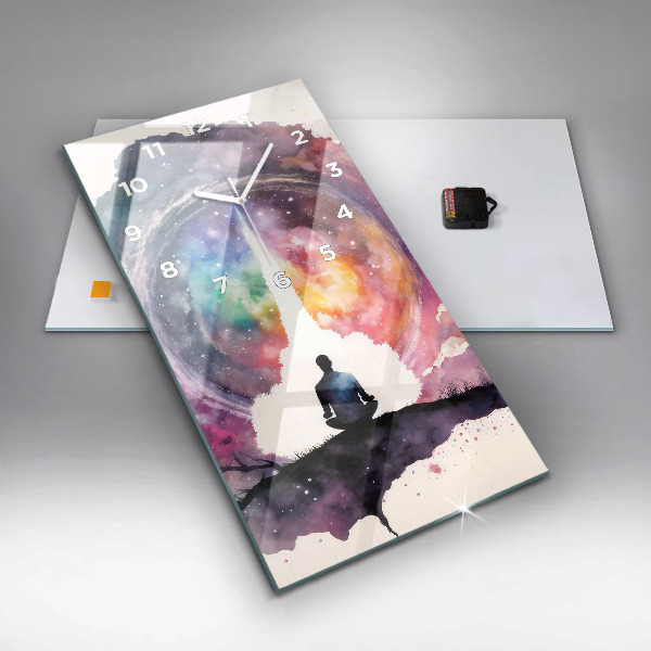 Vertikální nástěnné hodiny Životní styl meditace