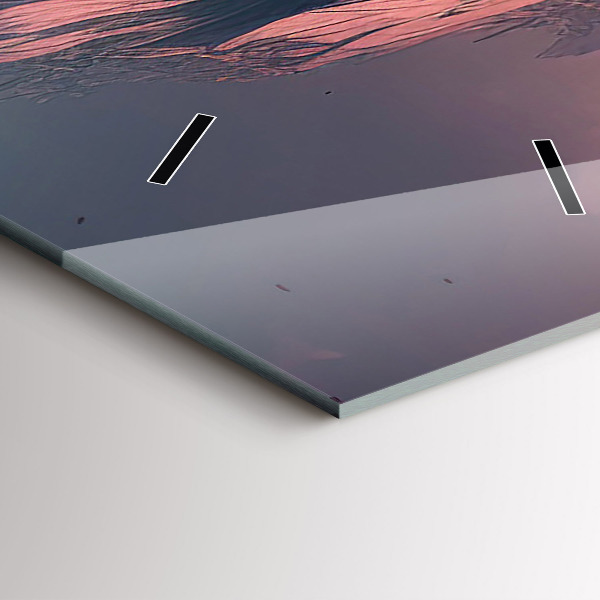 Vertikální skleněné hodiny Kouzelný les a hory