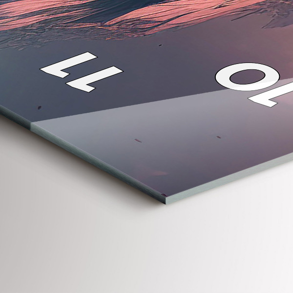 Vertikální skleněné hodiny Kouzelný les a hory