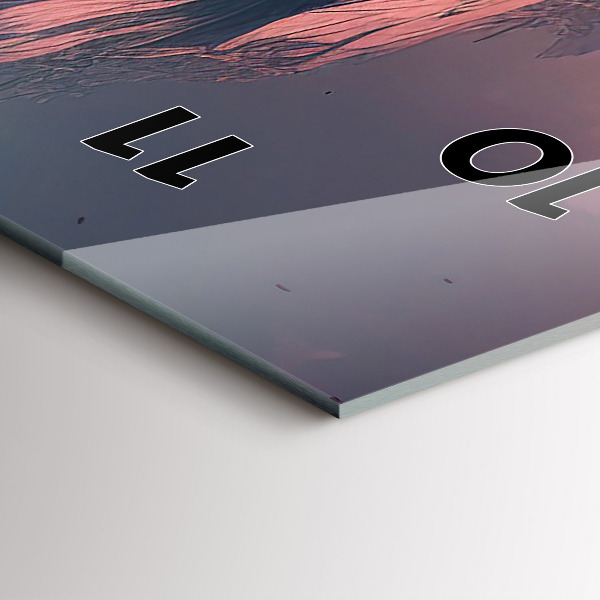 Vertikální skleněné hodiny Kouzelný les a hory