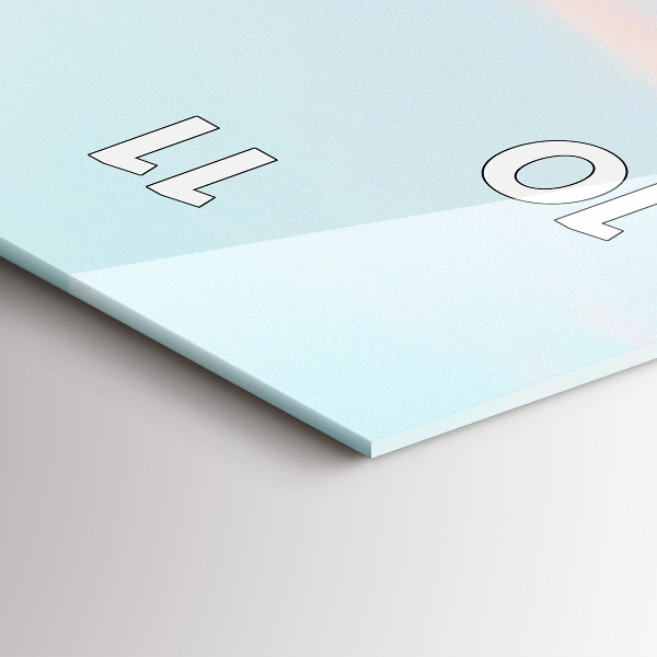 Vertikální nástěnné hodiny Horské pásmo v zimě