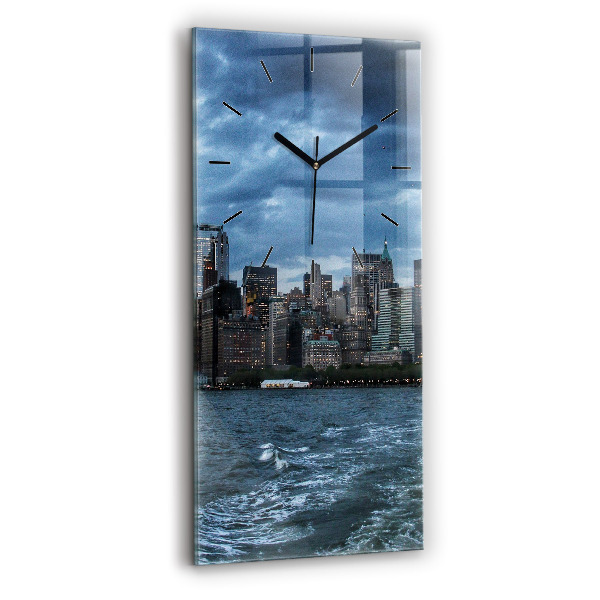Vertikální nástěnné hodiny Panorama New York