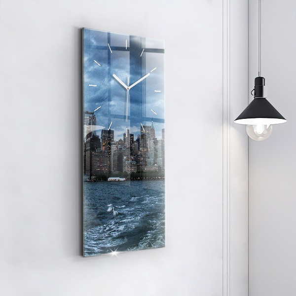 Vertikální nástěnné hodiny Panorama New York