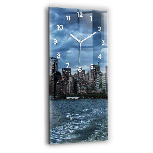 Vertikální nástěnné hodiny Panorama New York