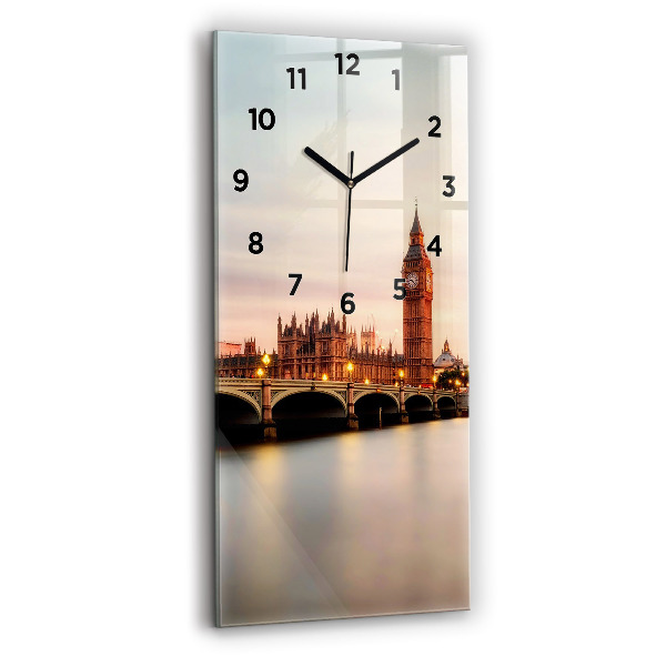 Vertikální nástěnné hodiny Big Ben londýnské panorama