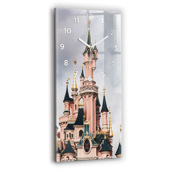 Vertikální nástěnné hodiny Zámek Disneyland v Paříži
