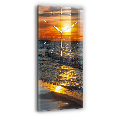 Vertikální skleněné hodiny Władysławowo Baltské moře