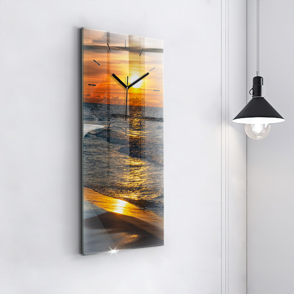 Vertikální skleněné hodiny Władysławowo Baltské moře