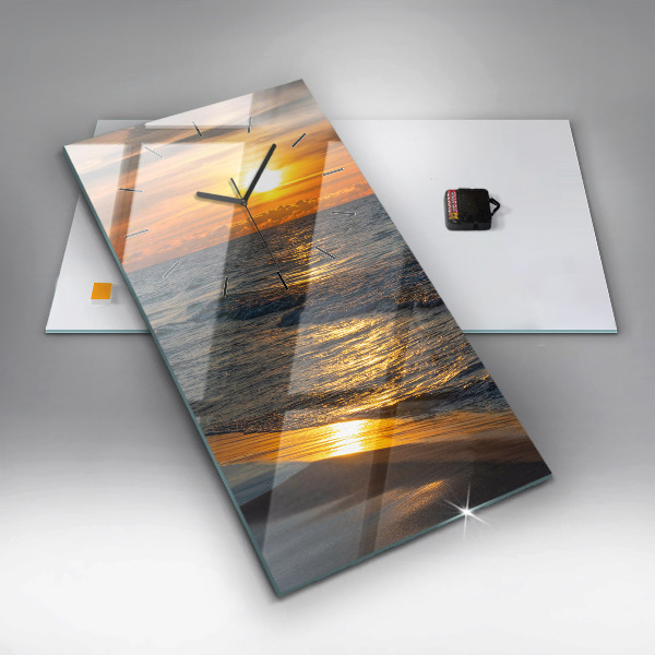 Vertikální skleněné hodiny Władysławowo Baltské moře