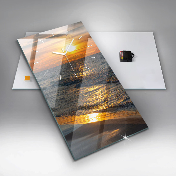 Vertikální skleněné hodiny Władysławowo Baltské moře