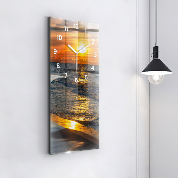 Vertikální skleněné hodiny Władysławowo Baltské moře