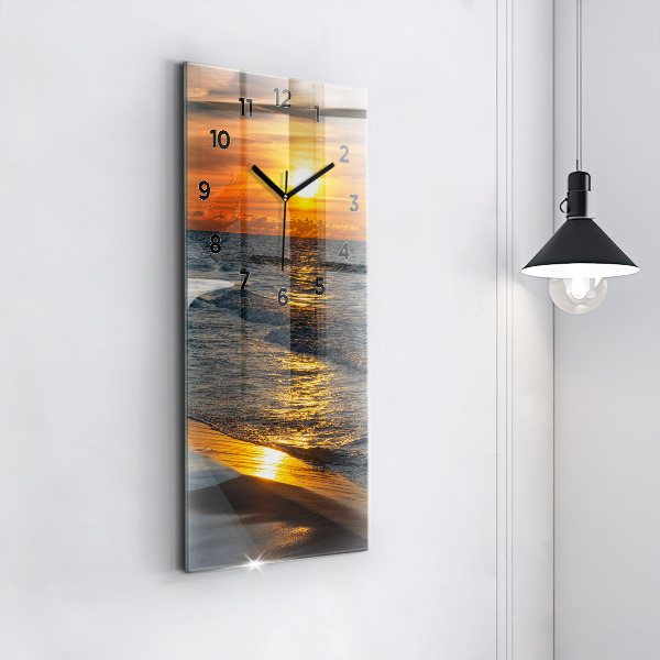 Vertikální skleněné hodiny Władysławowo Baltské moře