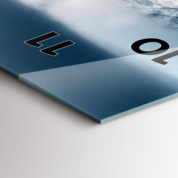 Vertikální nástěnné hodiny Zimní krajina v Tatrách