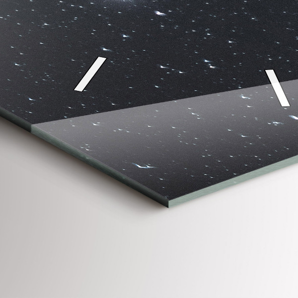 Vertikální nástěnné hodiny Hory pod hvězdami