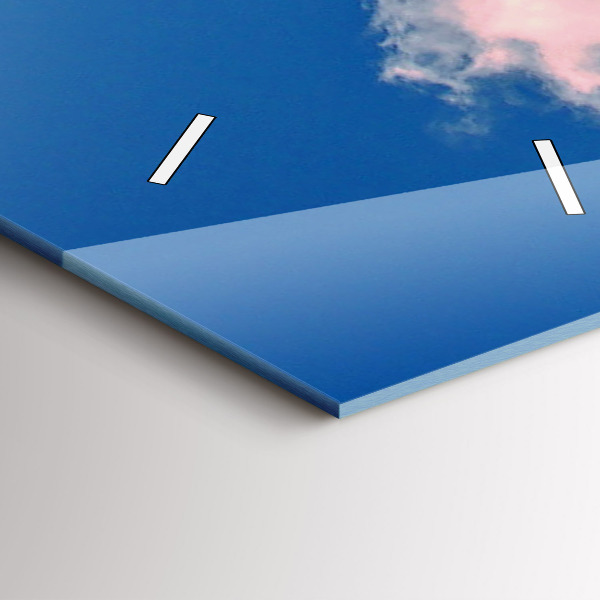 Vertikální nástěnné hodiny Hory pod modrou oblohou