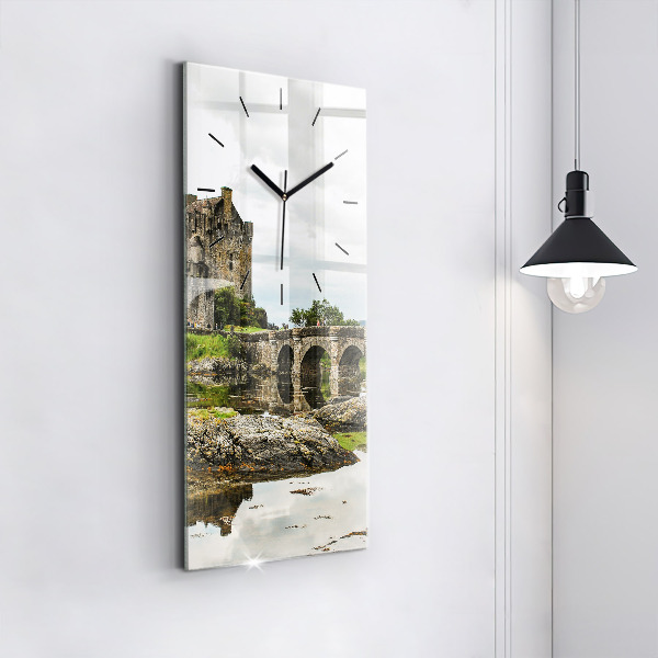 Vertikální nástěnné hodiny Hrad Eilean Donan Skotsko