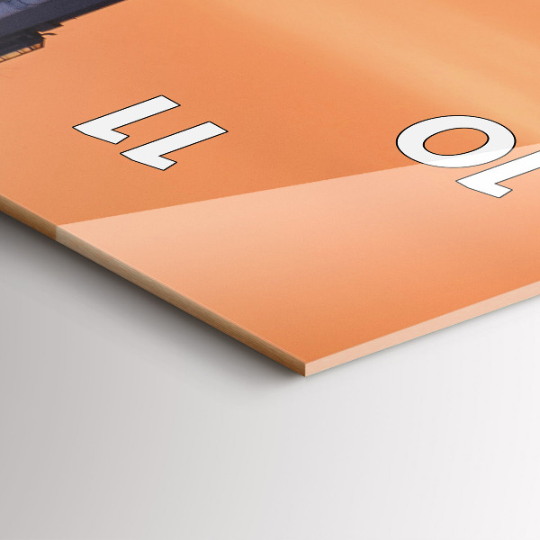 Vertikální nástěnné hodiny Most Benjamina Franklina