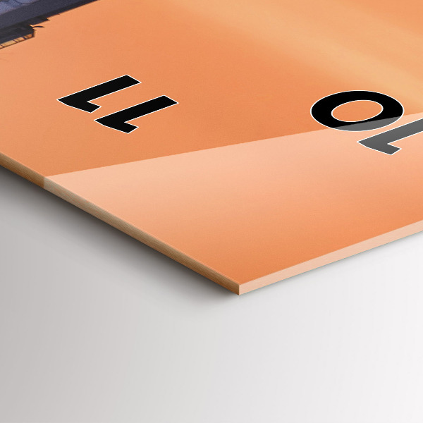 Vertikální nástěnné hodiny Most Benjamina Franklina