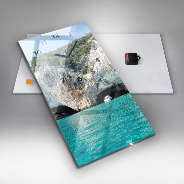 Vertikální nástěnné hodiny Podvodní jeskyně