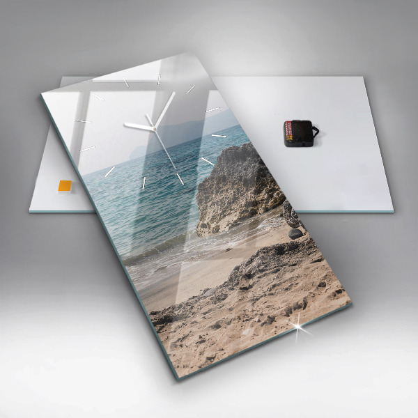 Vertikální nástěnné hodiny Výhled na Středozemní moře