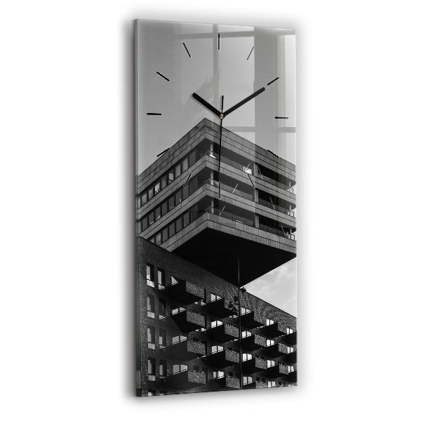 Vertikální nástěnné hodiny Architektura v Amsterdamu