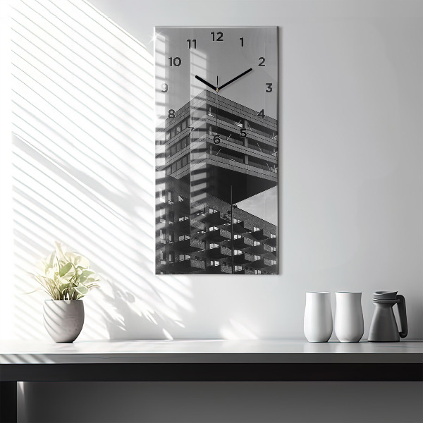 Vertikální nástěnné hodiny Architektura v Amsterdamu