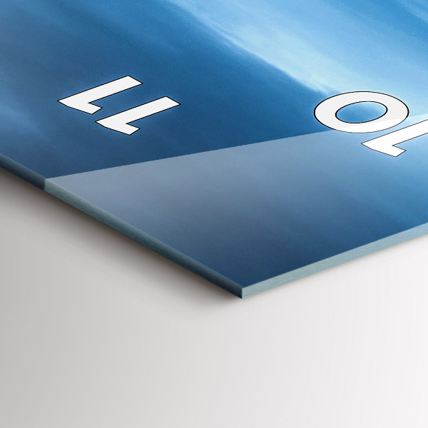 Vertikální skleněné hodiny Vodopád Gullfoss na Islandu