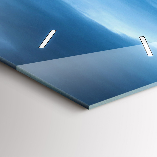 Vertikální skleněné hodiny Vodopád Gullfoss na Islandu