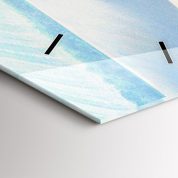 Vertikální skleněné hodiny Morava Venkovská krajina