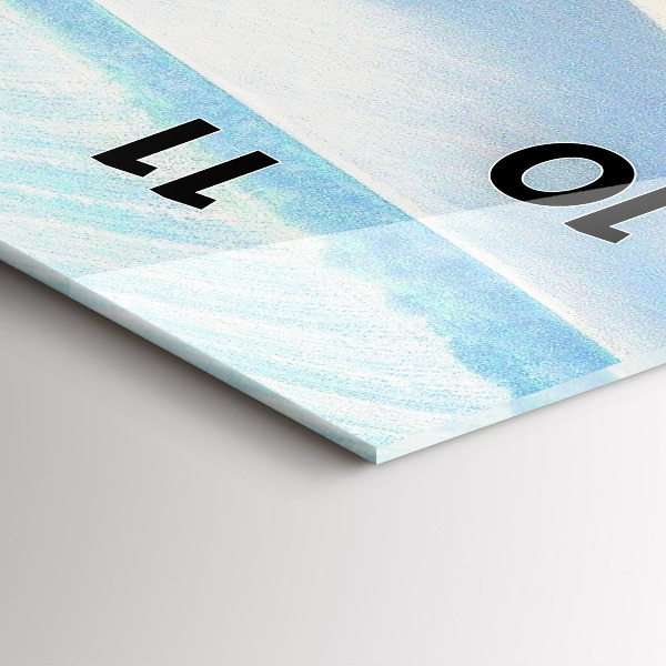 Vertikální skleněné hodiny Morava Venkovská krajina