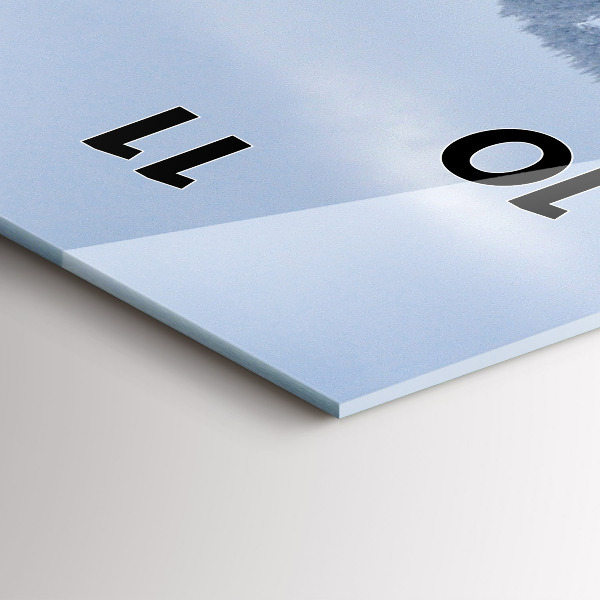 Vertikální skleněné hodiny České Krkonoše v zimě