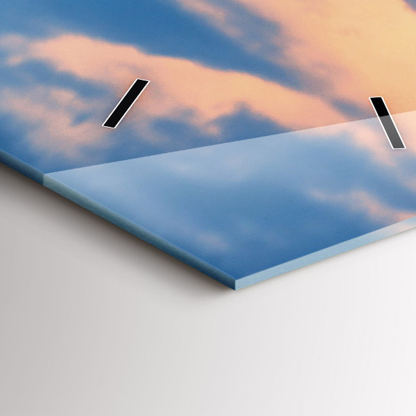 Vertikální skleněné hodiny Pohled na radnici