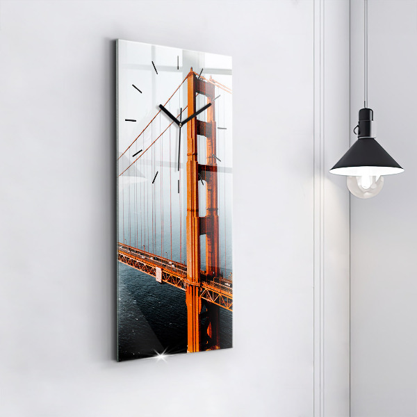 Vertikální skleněné hodiny Most Golden Gate